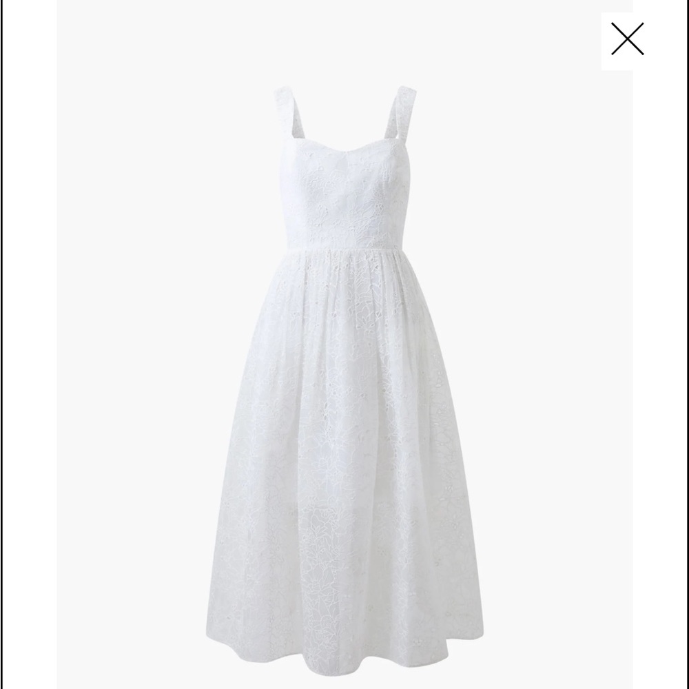 French Connection White Midi Dress